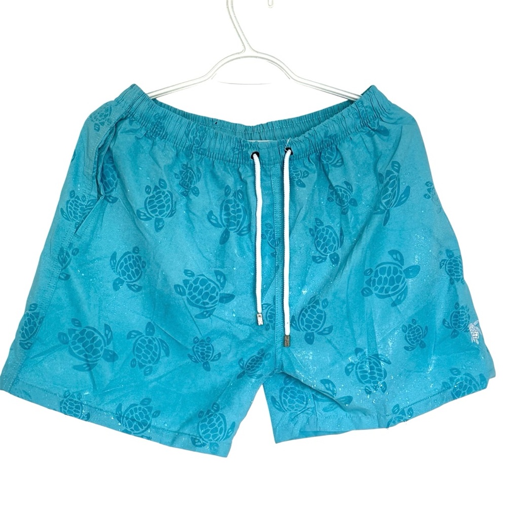 NWT VILEBREQUIN MEN LIGHT SWIM SHORTS *TURTLES PRINTS WHEN WET*